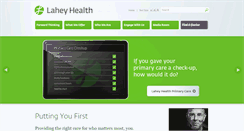 Desktop Screenshot of laheyhealth.com