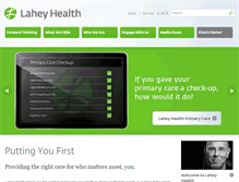 Tablet Screenshot of laheyhealth.com
